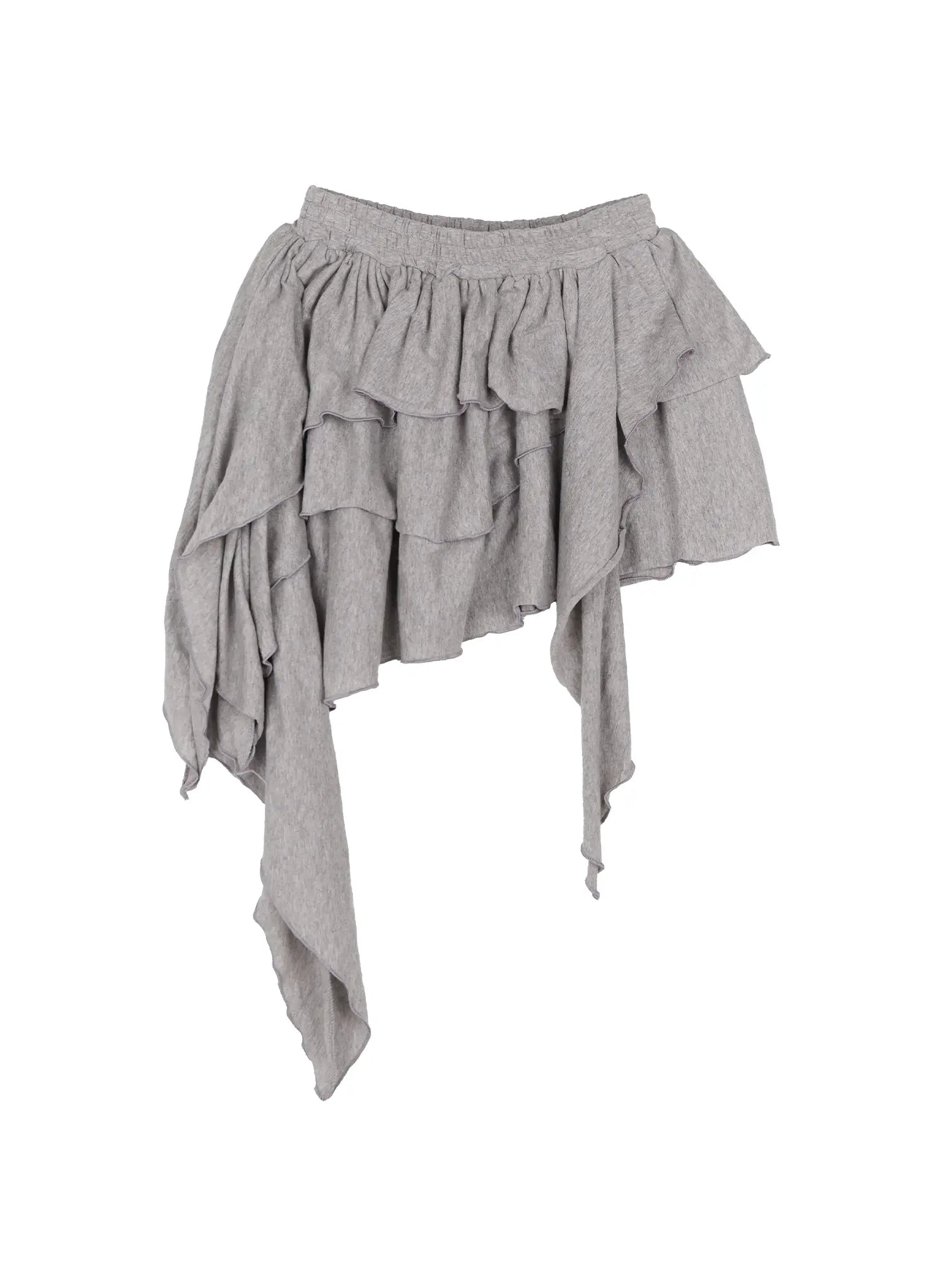 Asymmetric Tiered Skirt CL528